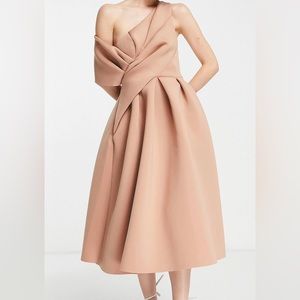 One shoulder midi dress